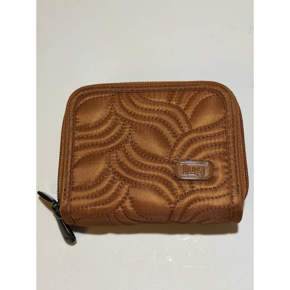 Lug Split Quilted Zip-Around RFID Credit Card Women's Wallet